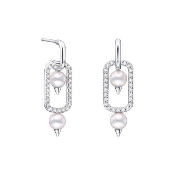 danger links diamonds pave Earrings — E-4507-18KWG
