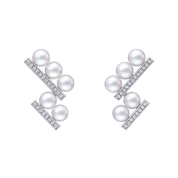 balance step neo diamonds pave Earrings — E-4513-18KWG