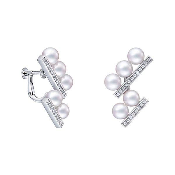 balance step neo diamonds pave Earrings — E-4513-18KWG-UC