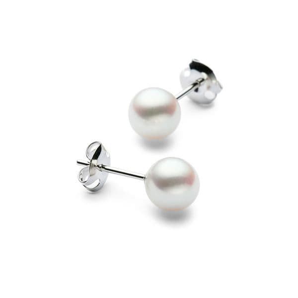 Akoya Pearl Earrings — E-P700-18KWG