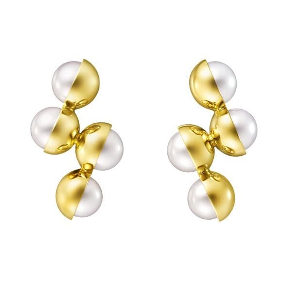 ARLEQUIN SLASHED Earrings — EC-4399-18KYG