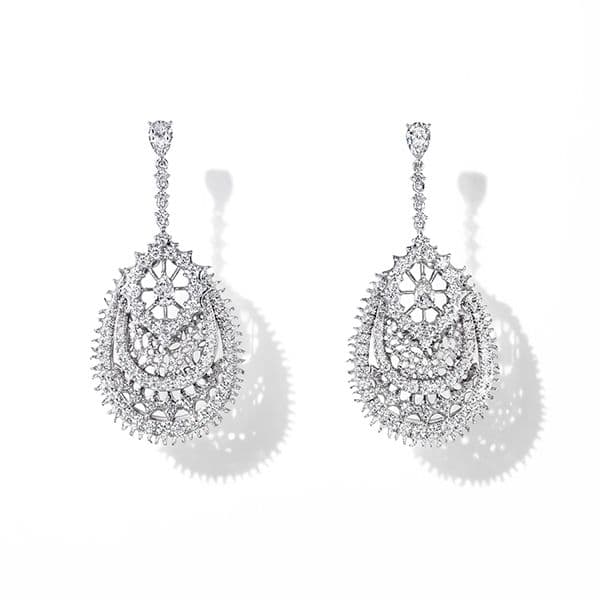 Dentelle Diamonds Earrings — EID-4060-PT900