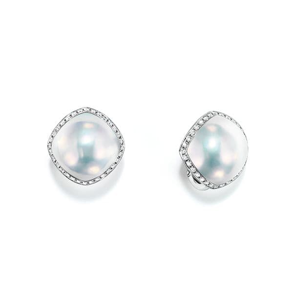Nacre Earrings — EMP-3976-18KWG