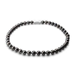 South Sea Pearl (black) Necklace — NNB-102SG-SIL
