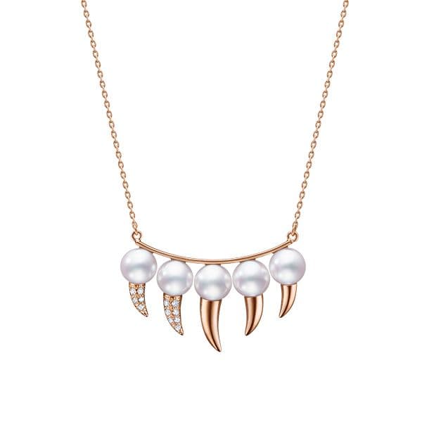 danger fang Necklace — P-15641-18KSG
