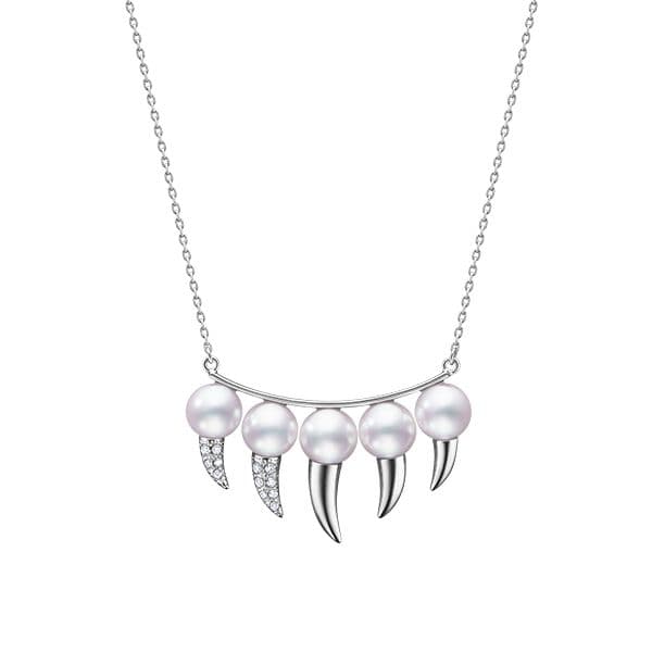 danger fang Necklace — P-15641-18KWG