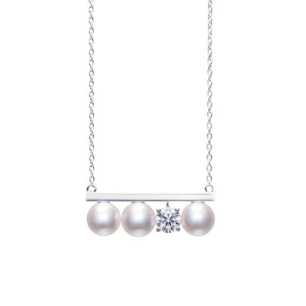 balance diamonds solo Necklace — P-15910-18KWG