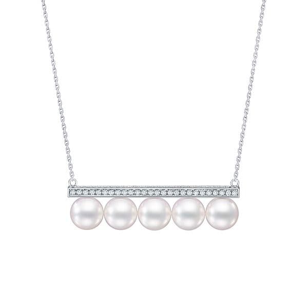 balance signature diamonds pave Necklace — P-16043-18KWG