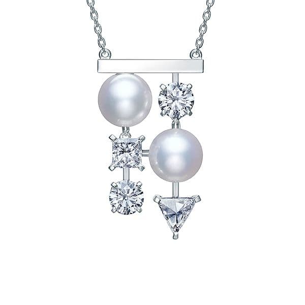 balance diamonds premier Necklace — P-16483-18KWG