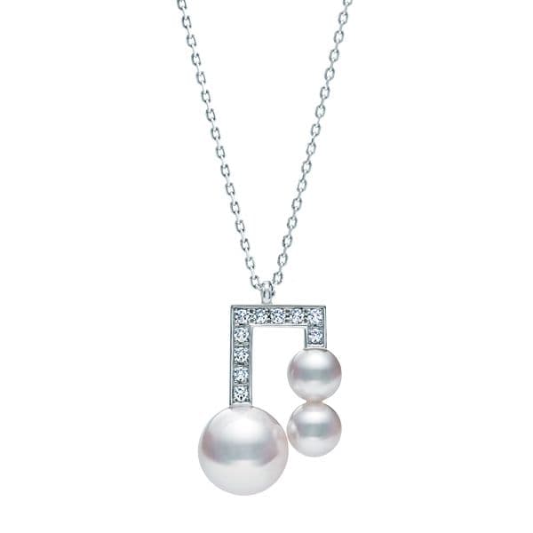 balance note diamonds pave Pendant — P-16536-18KWG