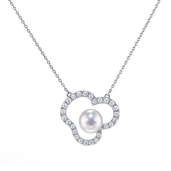 chants signature diamonds pave Necklace — P-16676-18KWG