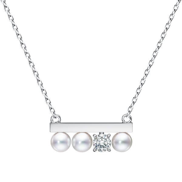 “petit” balance diamonds solo Necklace — P-16743-3-18KWG