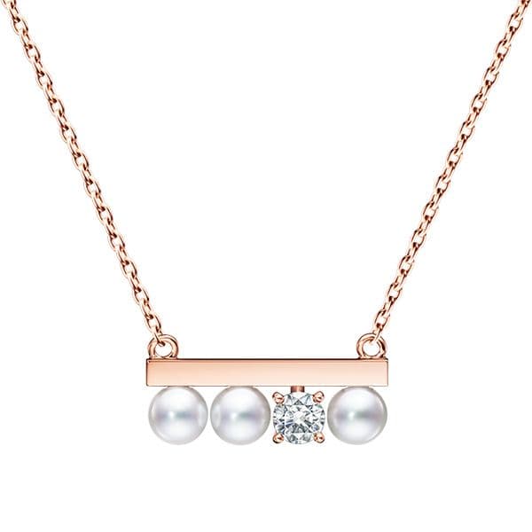 “petit” balance diamonds solo Necklace — P-16743-5-18KSG