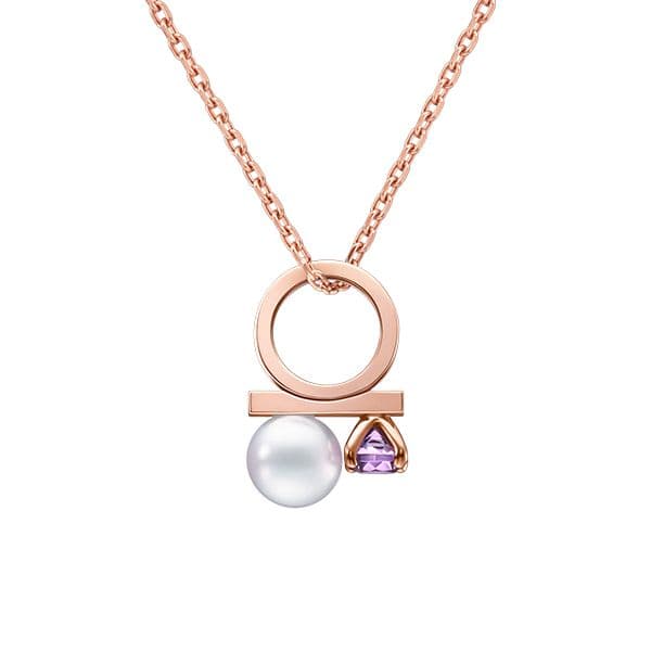 "petit" balance class charm amethyst Pendant — P-16962-18KSG