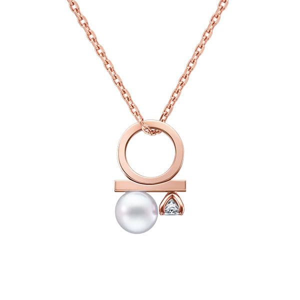"petit" balance class charm diamond Pendant — P-16964-18KSG