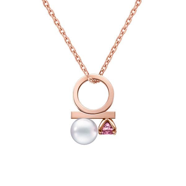 "petit" balance class charm pink tourmaline Pendant — P-16970-18KSG
