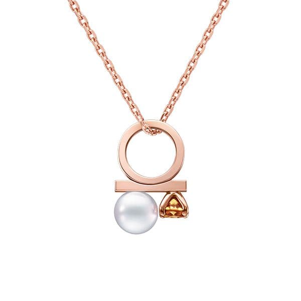"petit" balance class charm citrine Pendant — P-16971-18KSG