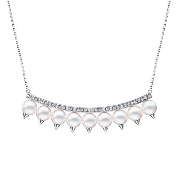 danger plus diamonds pave Necklace — P-17144-18KWG