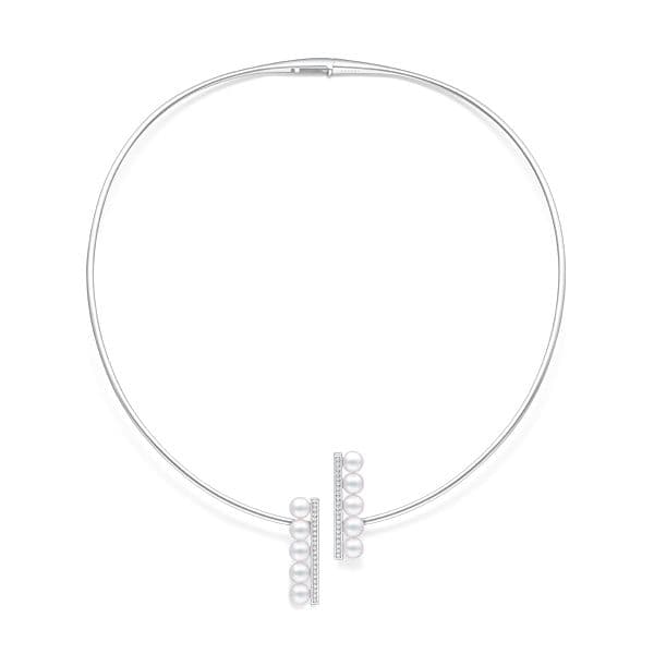 balance parallel diamonds pave Necklace — P-17232-18KWG
