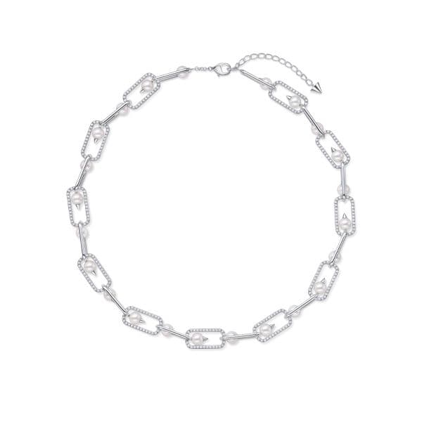 danger links diamonds pave Necklace — P-17320-18KWG