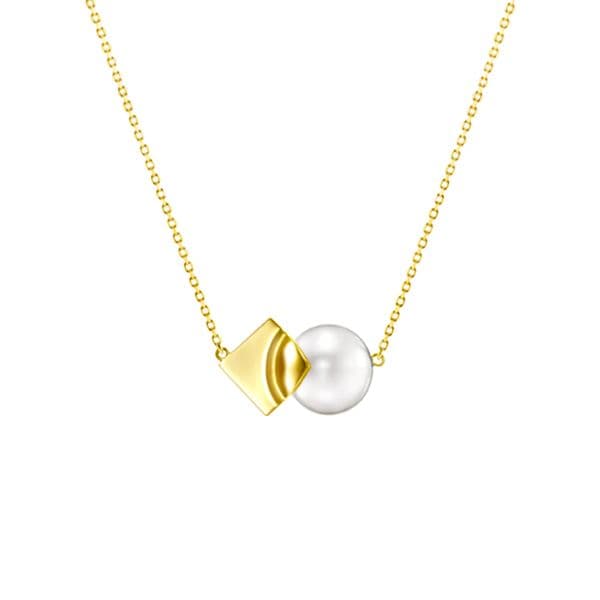 SQUARE LEAF Necklace — PC-17069-18KYG