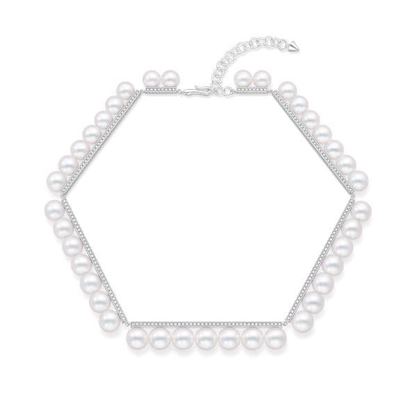 balance luxe diamonds pave Necklace — PN-17226-18KWG