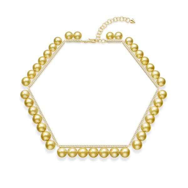 balance luxe diamonds pave Necklace — PN-17226-18KYG