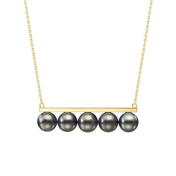 balance signature black Necklace — PNB-16076-18KYG
