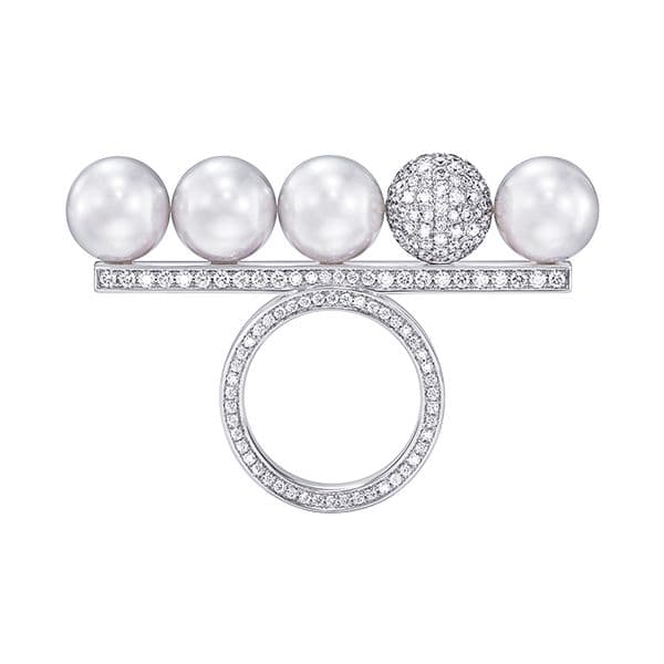 balance decade pearls & diamonds Ring — RNI-4812-18KWG