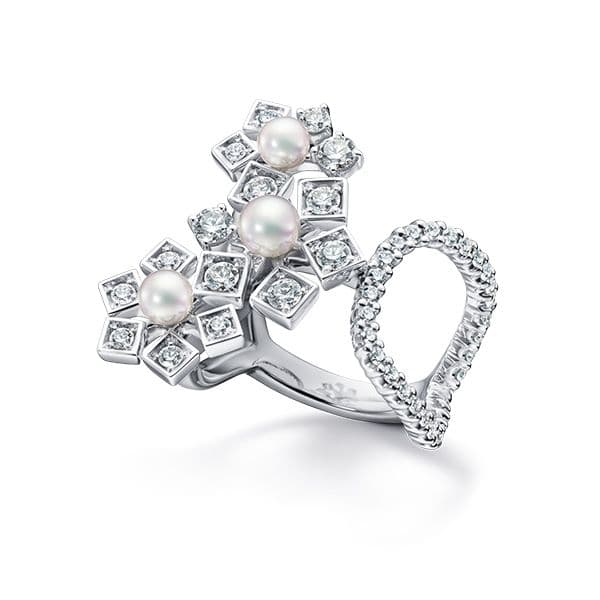 floral stars Ring — RPI-4694-18KWG