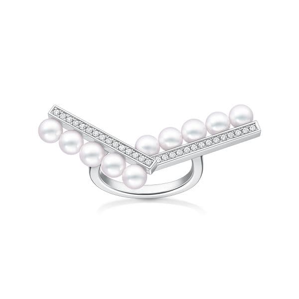 balance arm diamonds pave Ring — RPI-4881-18KWG