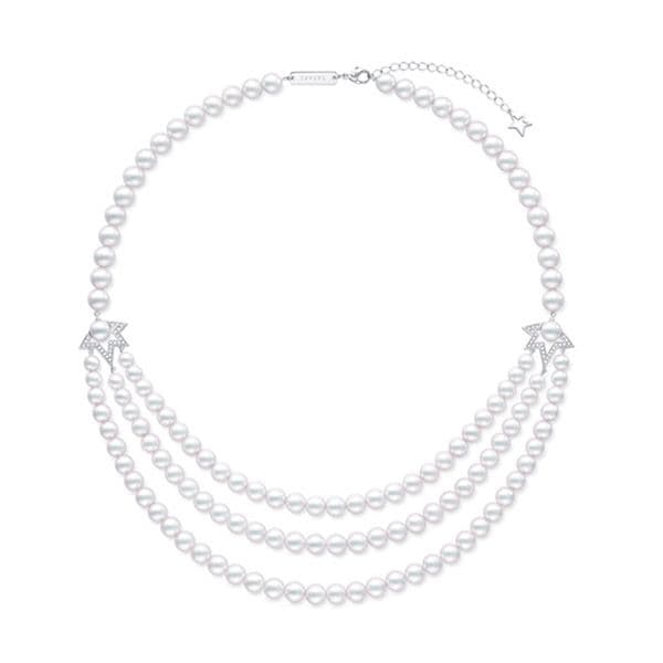 comet plus diamonds pave Necklace — UFN-N1313-18KWG