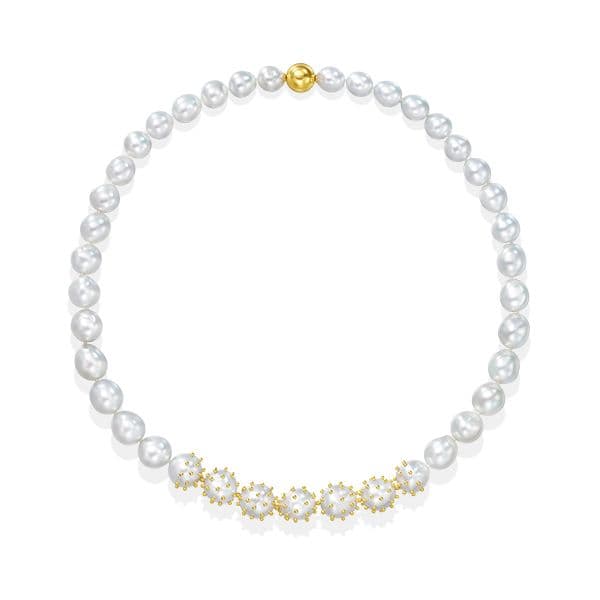 BAROQUE DROPS Necklace — UNN-N1326-18KYG