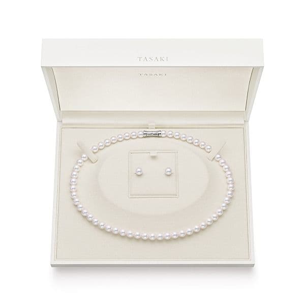 Akoya Pearl Necklace Set — UZP-7070B-SIL
