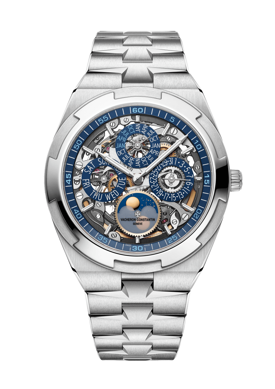Overseas Perpetual Calendar Ultra-Thin Skeleton 4300V/220G-B946 41.5 mm White Gold