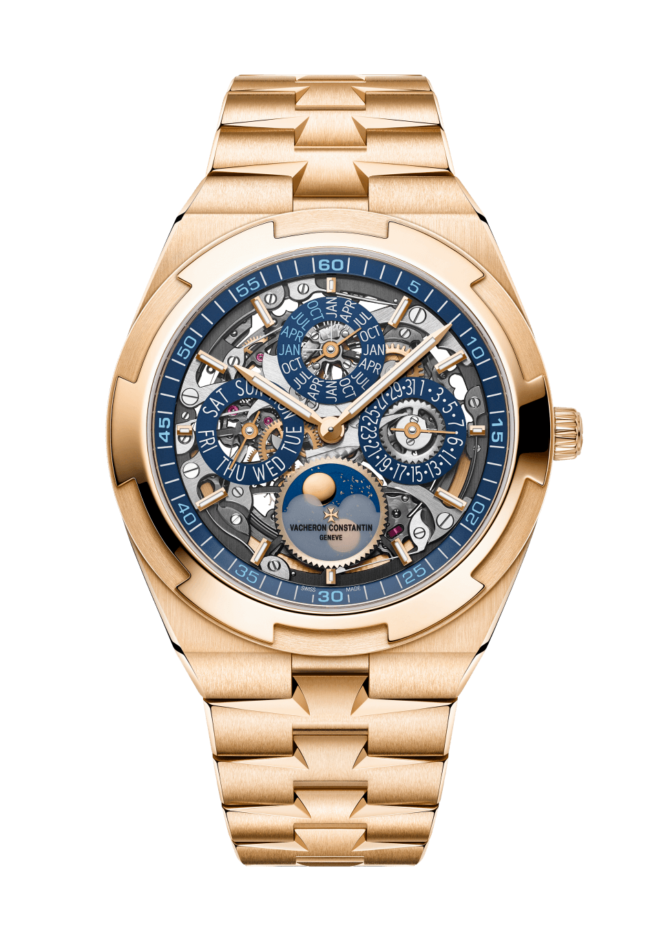 Overseas Perpetual Calendar Ultra-Thin Skeleton 4300V/220R-B642 41.5 mm Pink Gold
