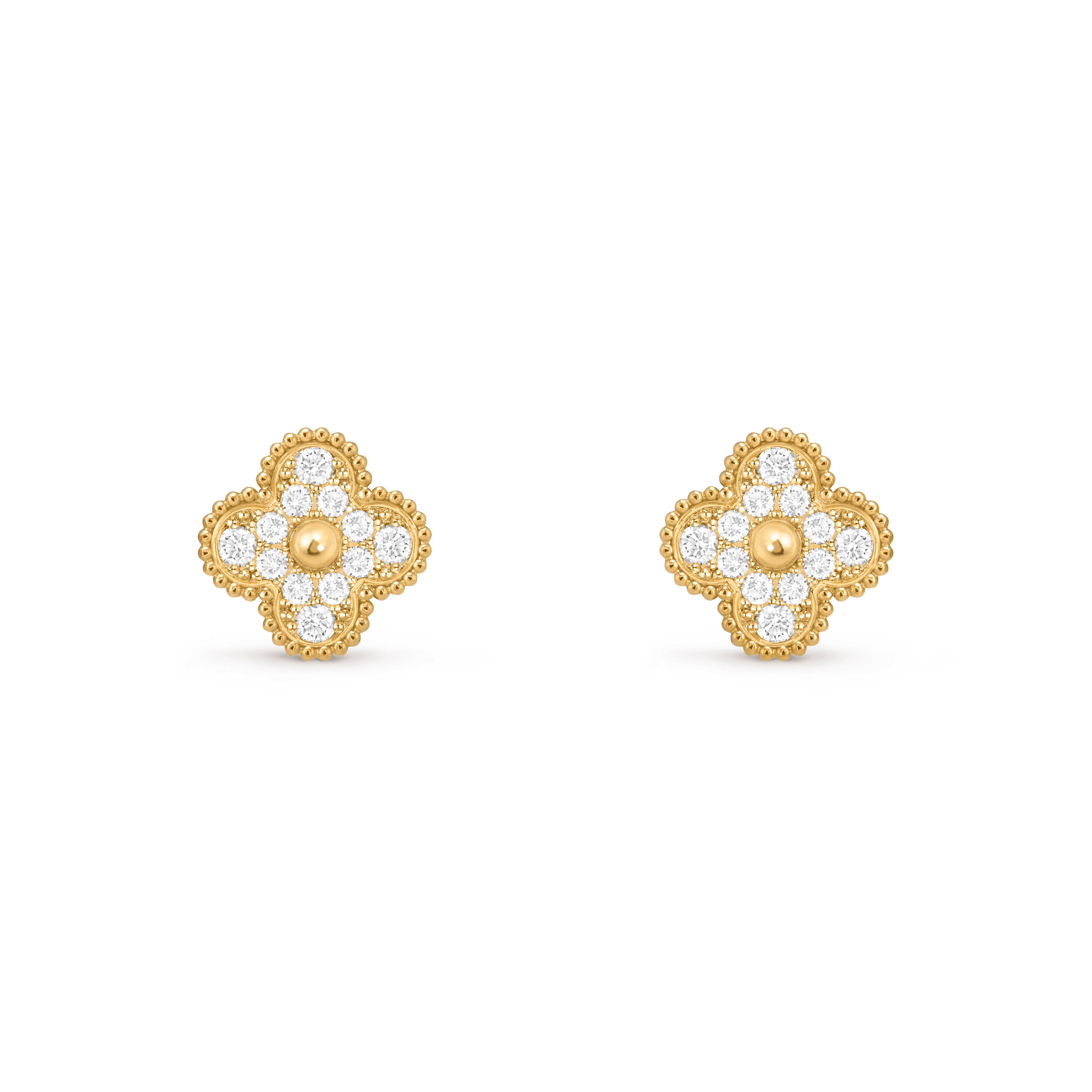 Vintage Alhambra earrings — diamond, yellow gold — VCARA44700