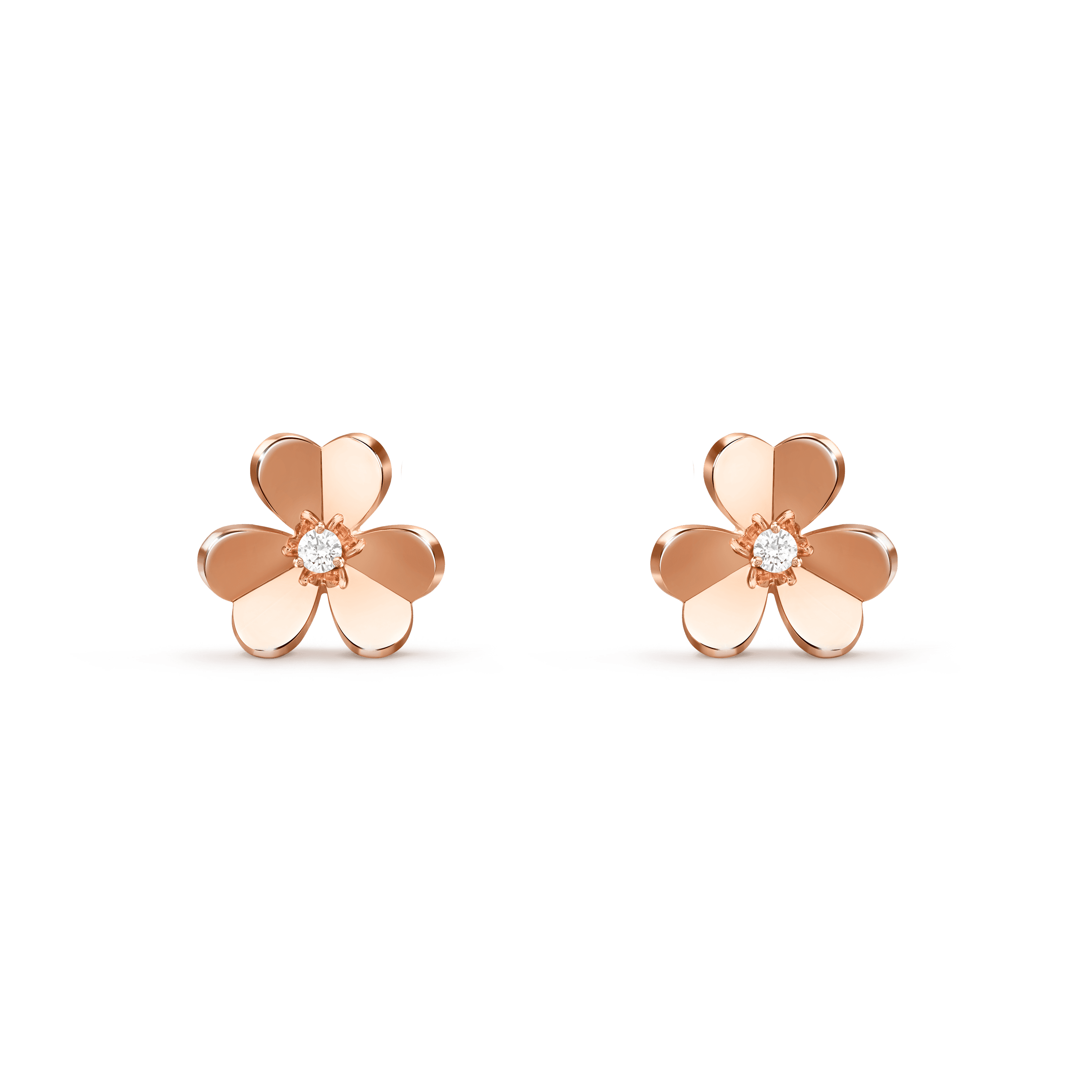 Frivole earrings, small model — diamond, rose gold — VCARPFBK00