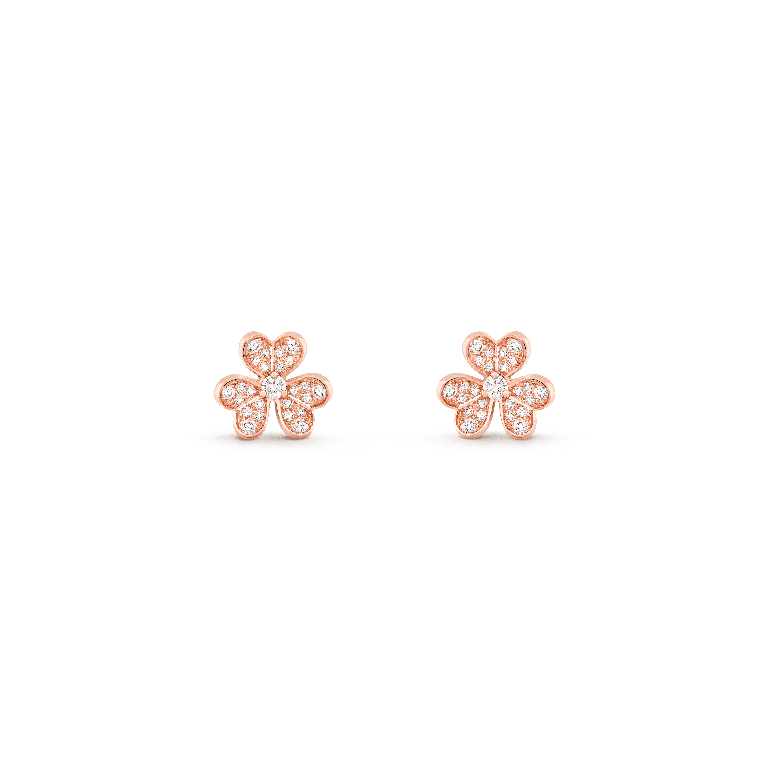Frivole earrings, mini model — diamond, rose gold — VCARP7RJ00