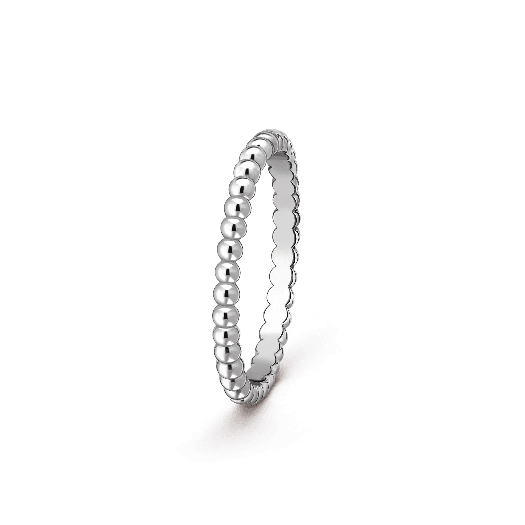 Perlée pearls of gold ring, small model — white gold — VCARPJME00