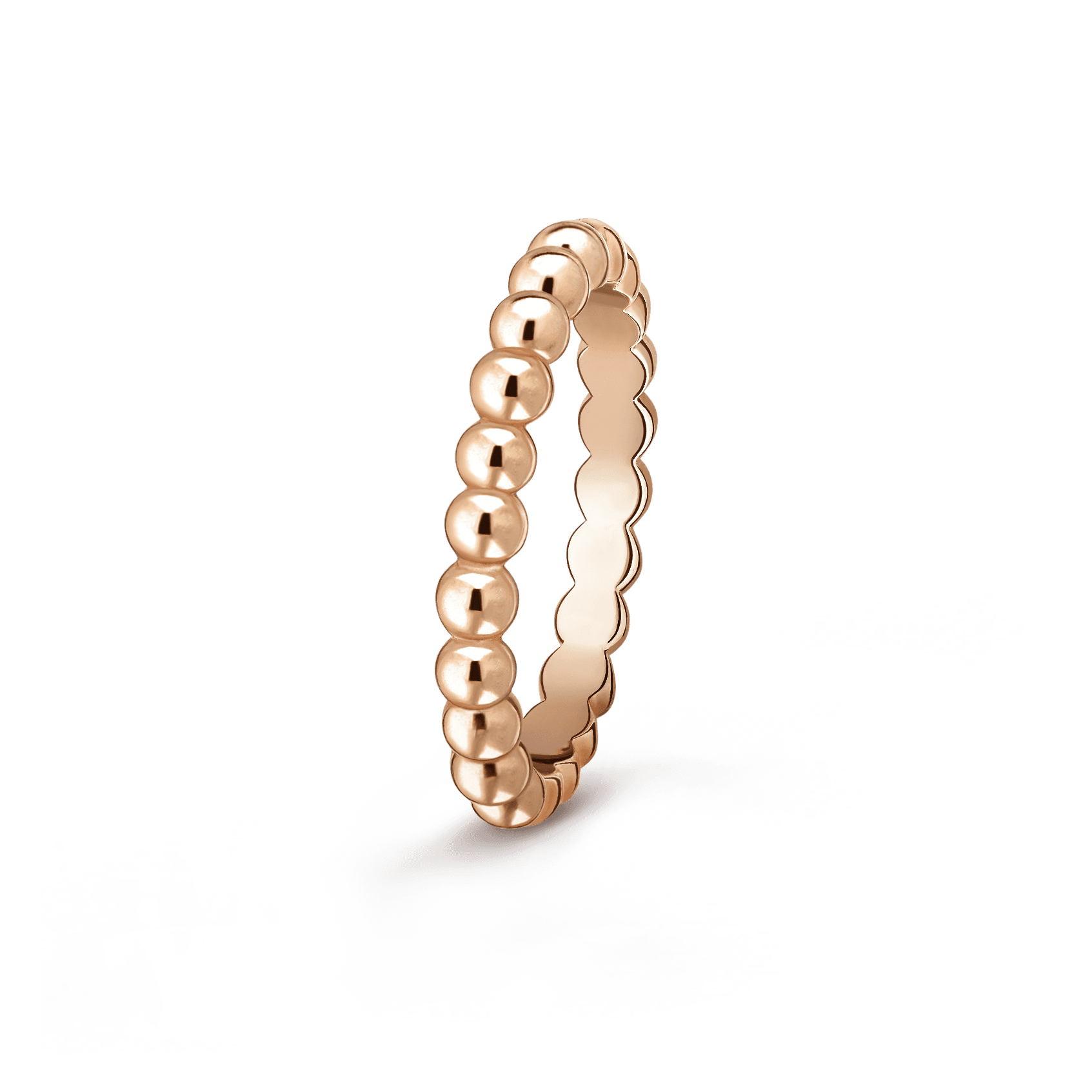 Perlée pearls of gold ring, medium model — rose gold — VCARN9PB00