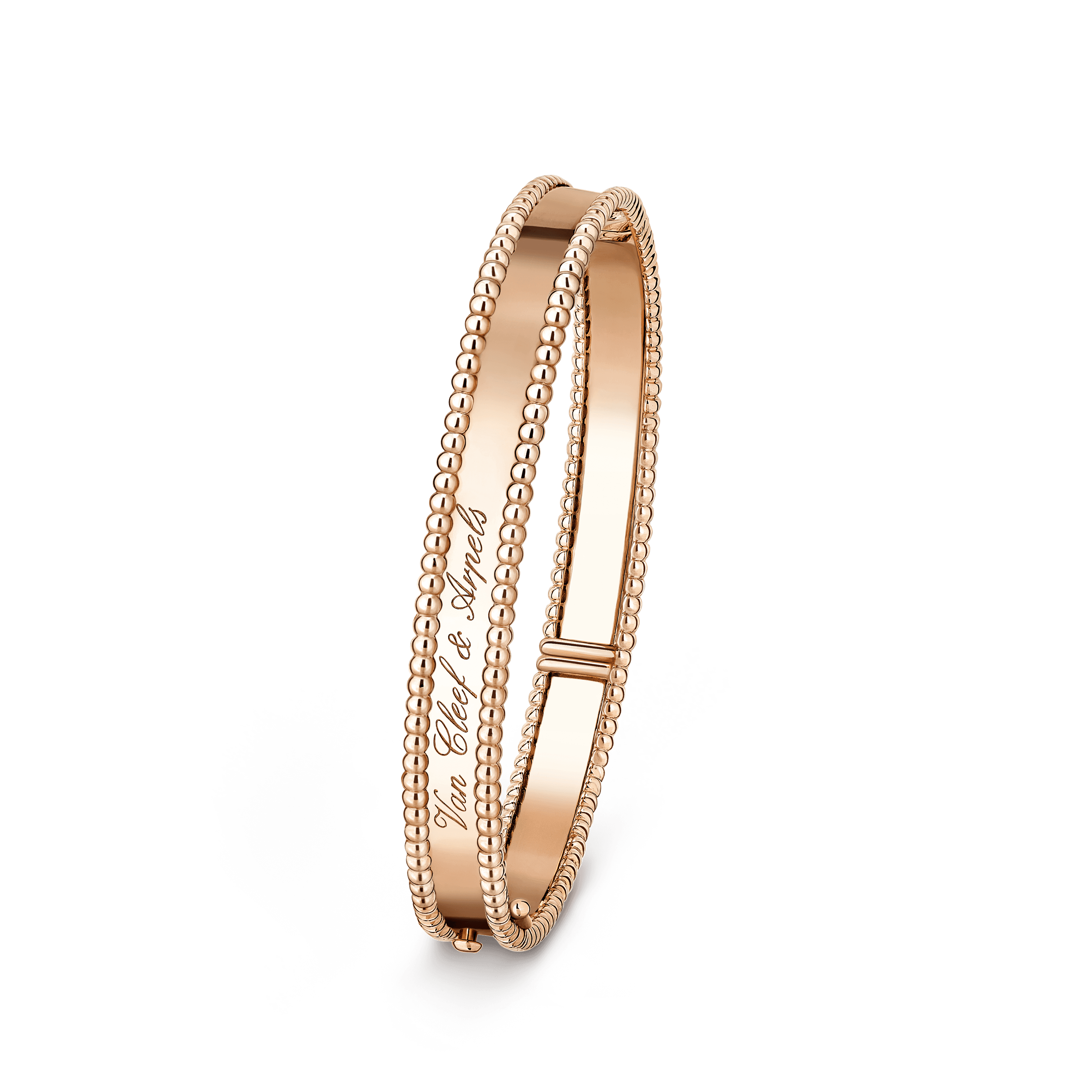 Perlée signature bracelet, medium model — rose gold — VCARP3K700