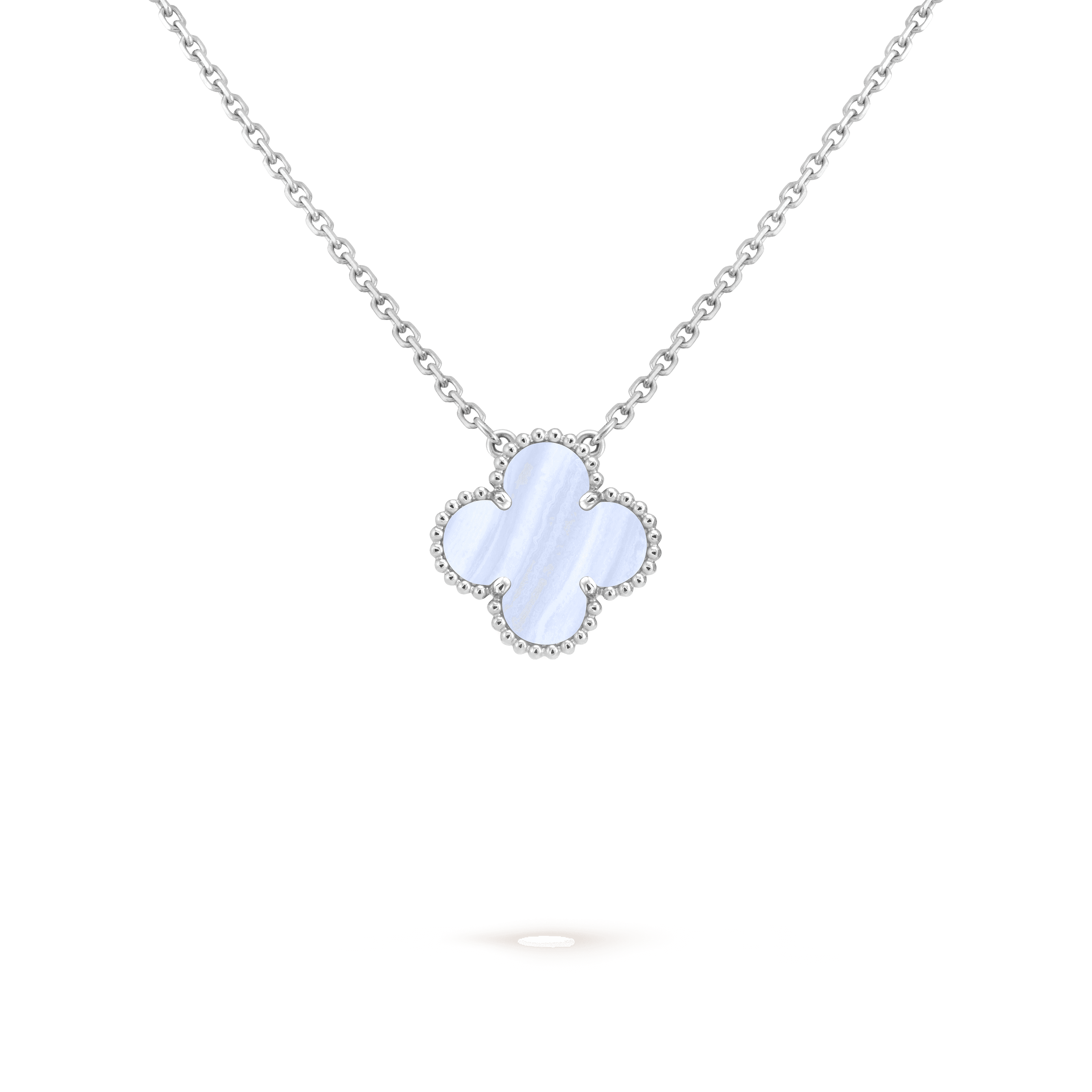Vintage Alhambra pendant — chalcedony, white gold — VCARD34900