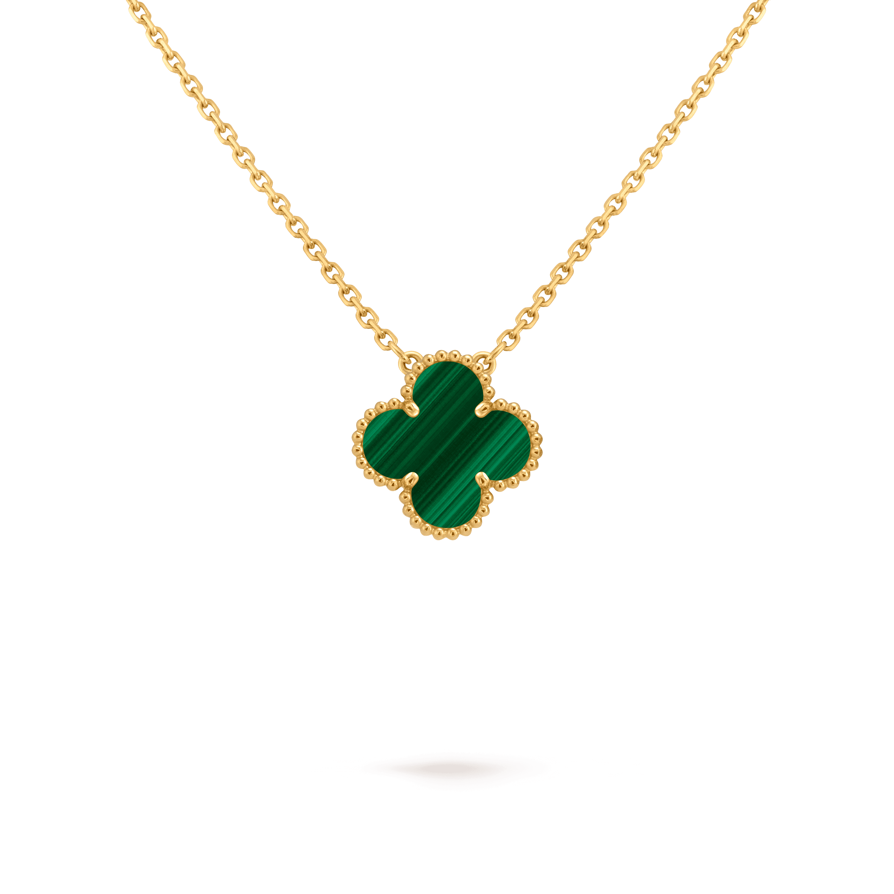 Vintage Alhambra pendant — malachite, yellow gold — VCARO9VA00