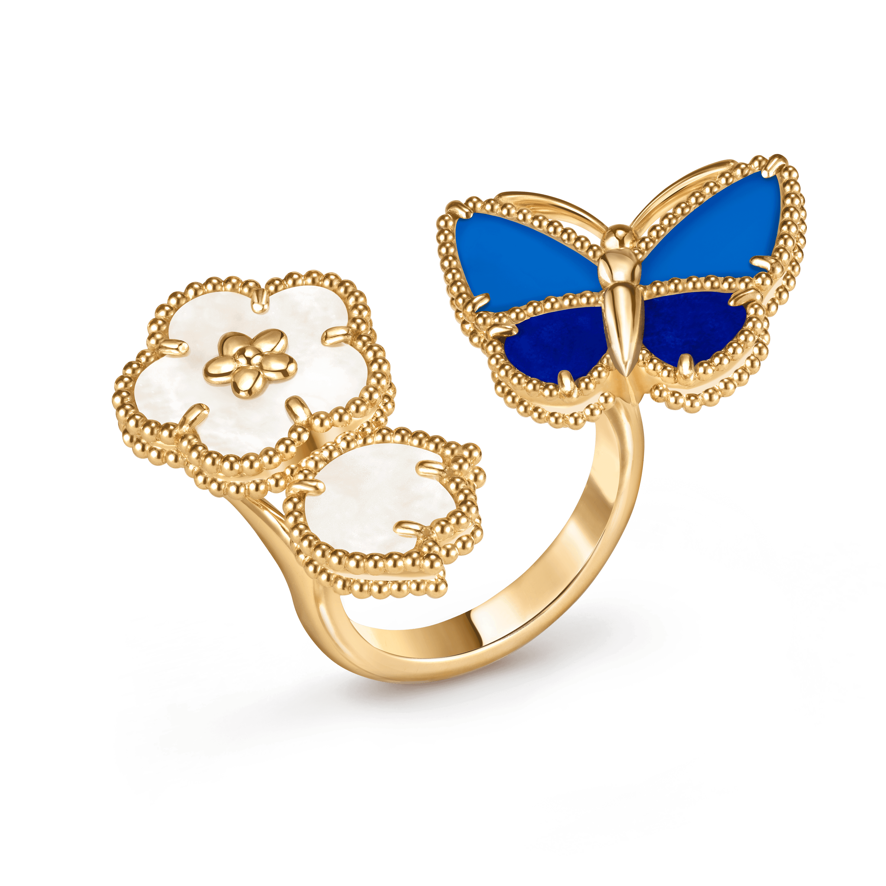 Lucky Spring Butterfly Between the Finger ring — VCARPKGT00