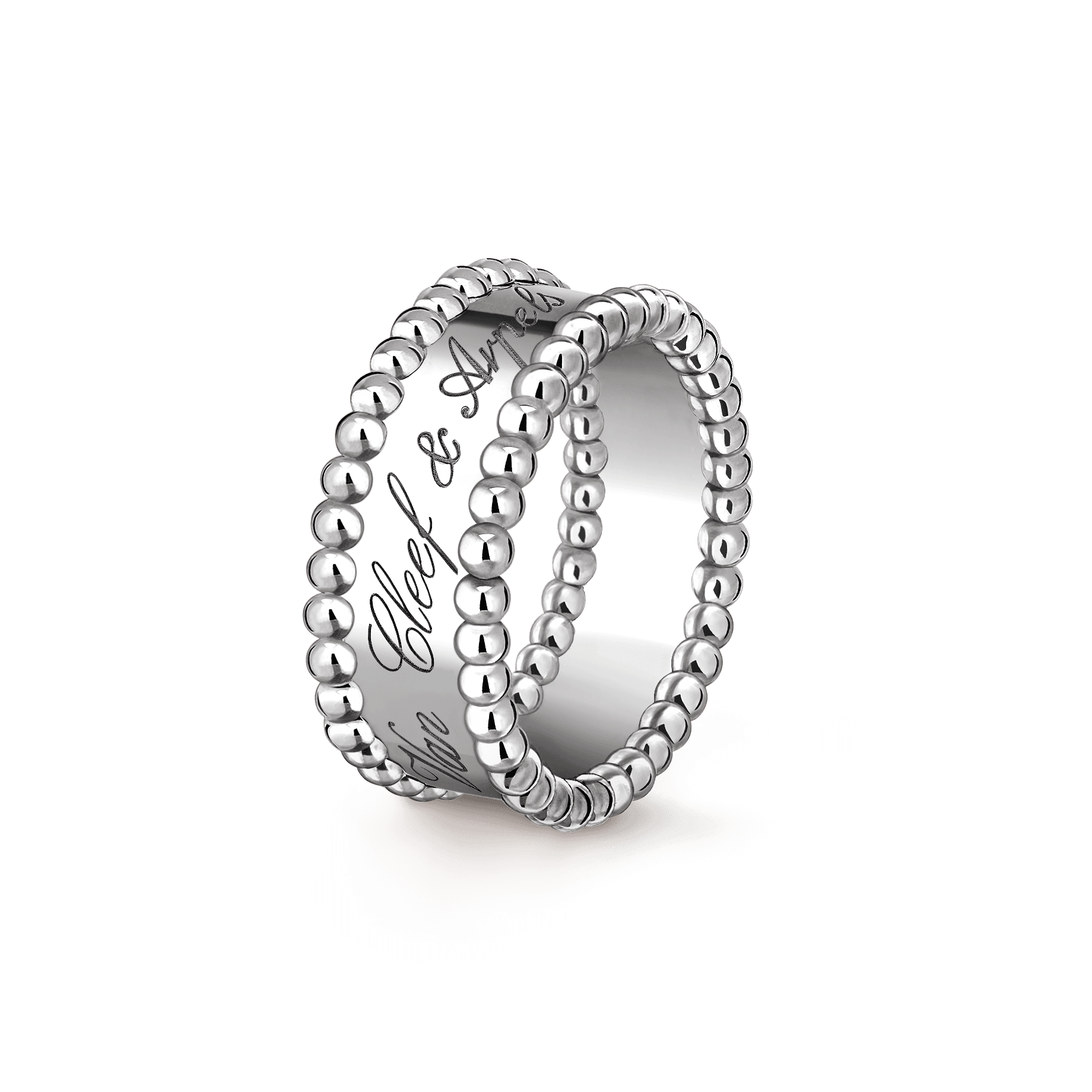 Perlée signature ring — white gold — VCARN32300