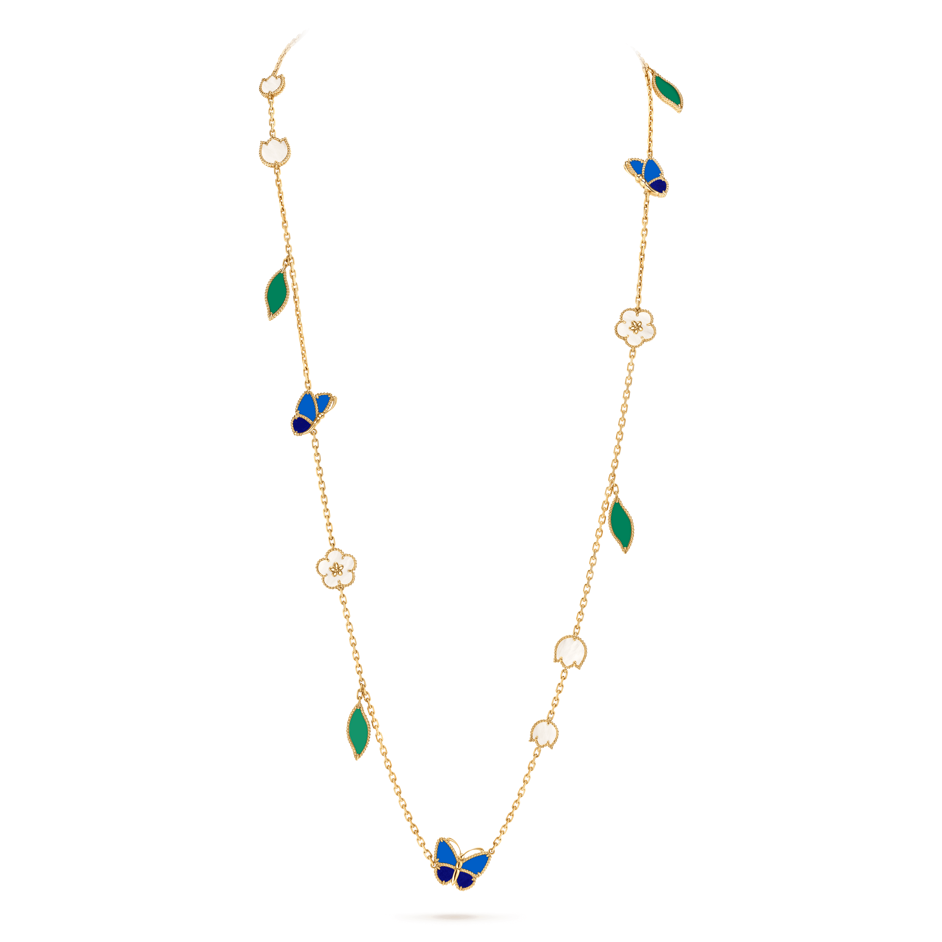 Lucky Spring Butterfly long necklace, 15 motifs — VCARPHZW00
