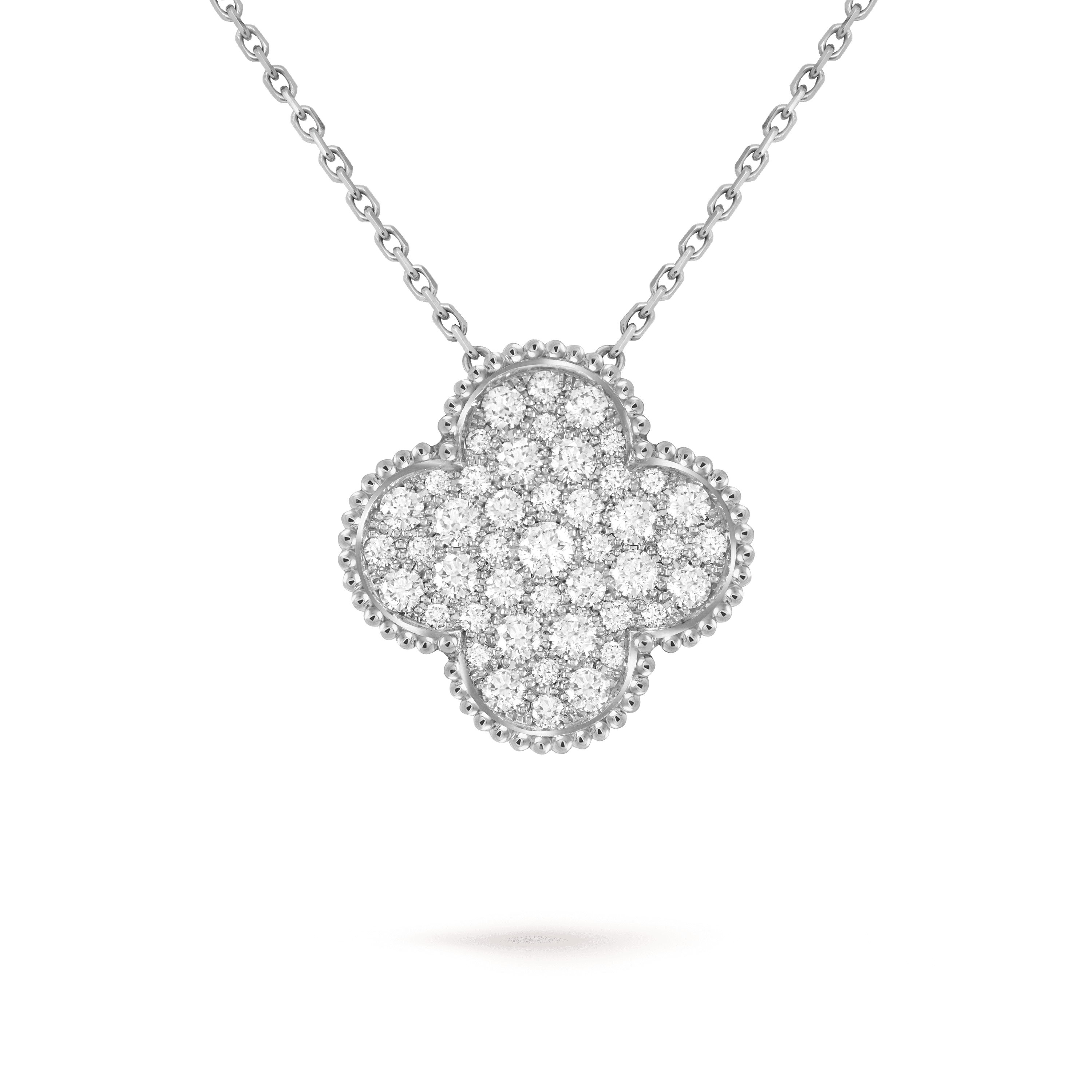 Magic Alhambra pendant — diamond, white gold — VCARN9MS00