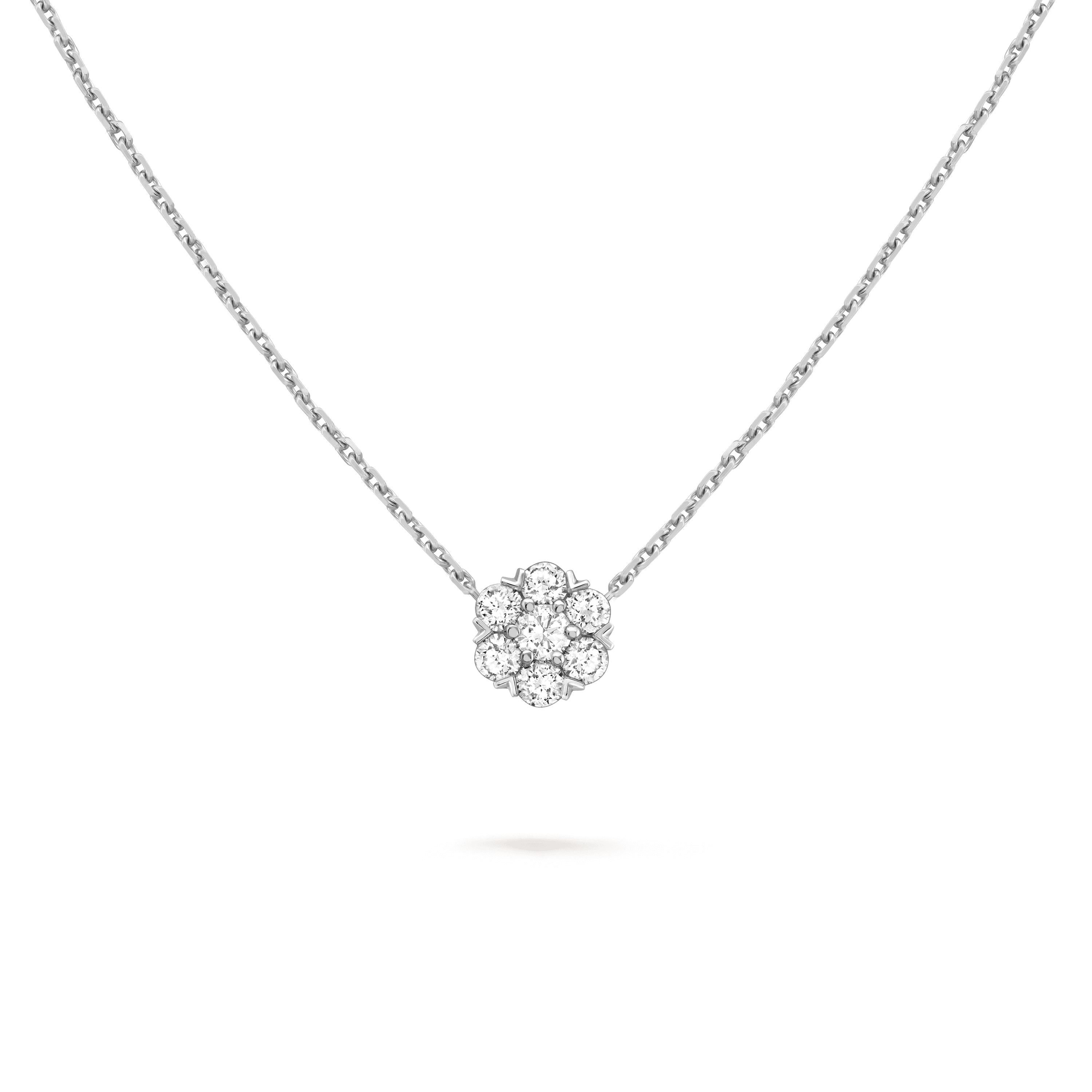 Fleurette pendant — diamond, white gold — VCARP9X700