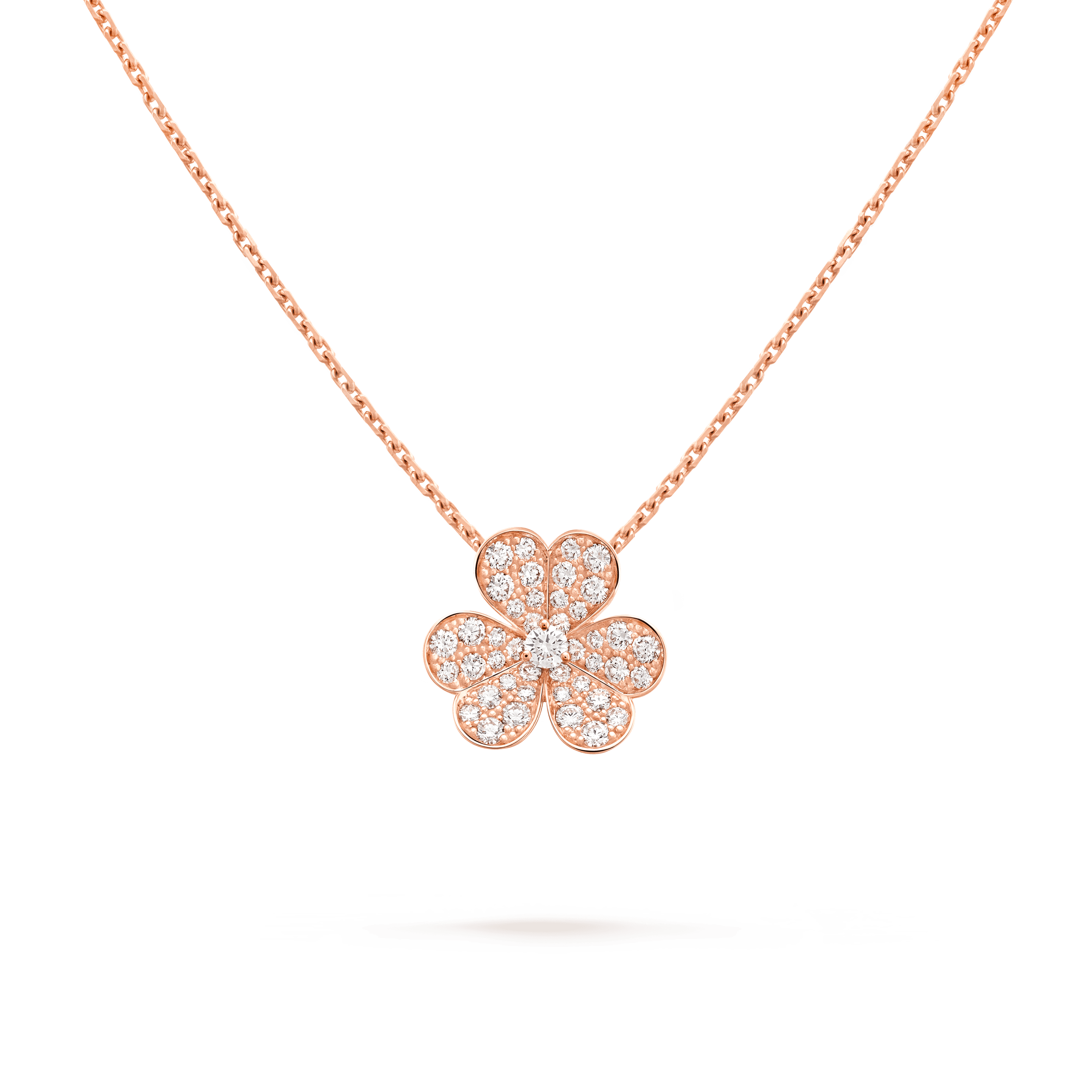 Frivole pendant, small model — diamond, rose gold — VCARP7RL00